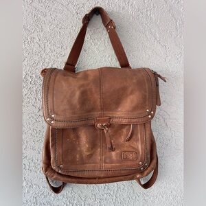 THE SAK Leather Ventura Backpack Distressed Convertible Brown Boho Crossbody Bag